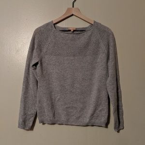 Kier + J Cashmere grey crewneck sweater!